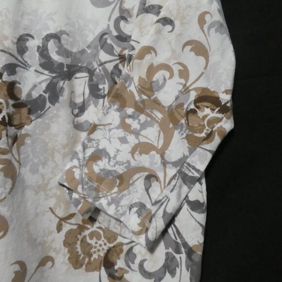 ALFRED DUNNER | large | Floral Long Sleeve Shirt | Beautiful and Unique Neckline - Picture 16 of 16